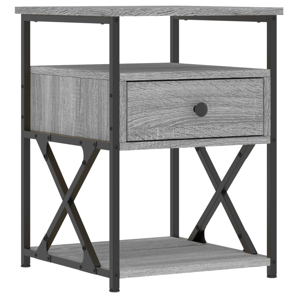 Bedside Cabinet Grey Sonoma 40x42x55 cm Engineered Wood