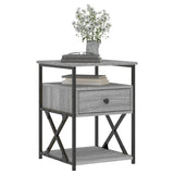 Bedside Cabinet Grey Sonoma 40x42x55 cm Engineered Wood