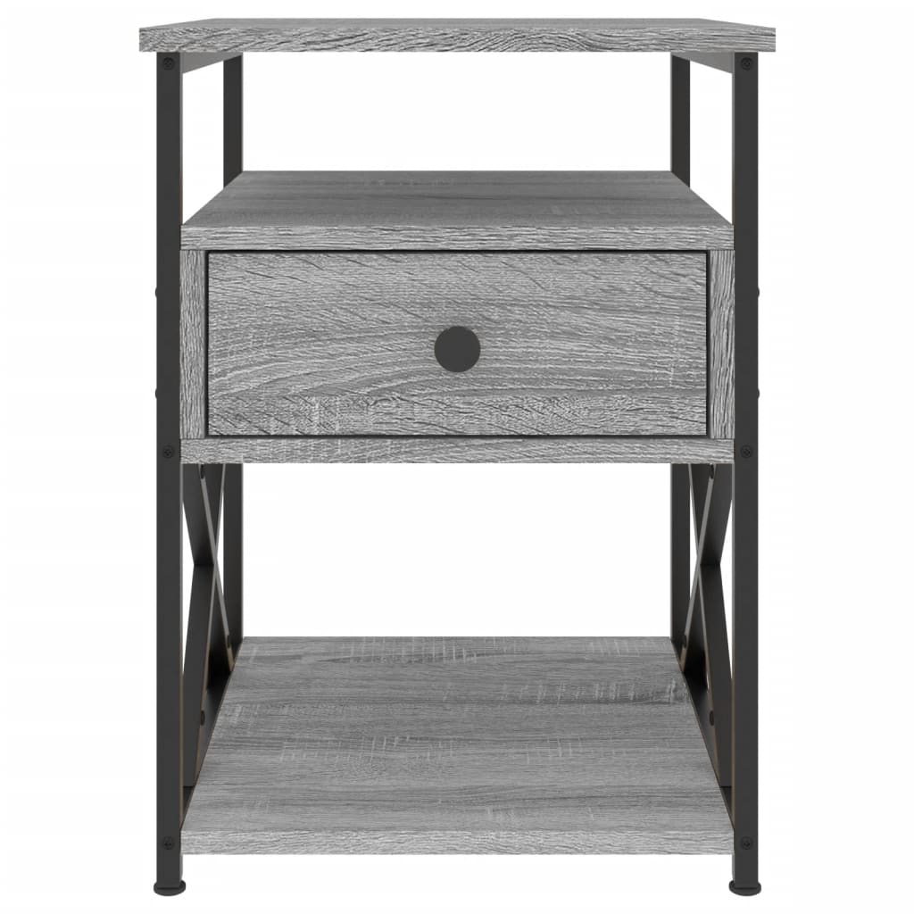 Bedside Cabinet Grey Sonoma 40x42x55 cm Engineered Wood