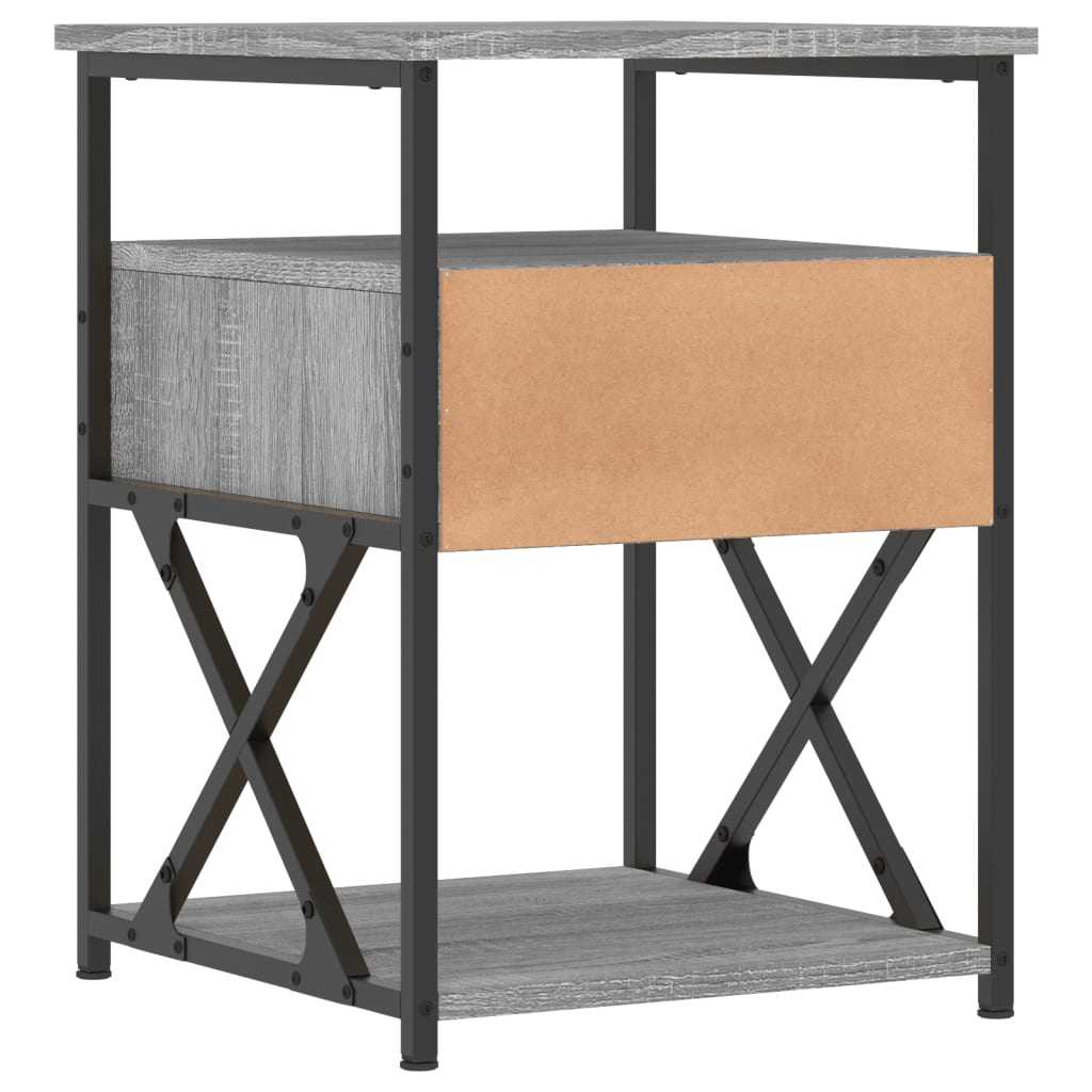 Bedside Cabinet Grey Sonoma 40x42x55 cm Engineered Wood
