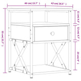 Bedside Cabinet Grey Sonoma 40x42x55 cm Engineered Wood