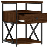 Bedside Cabinet Brown Oak 40x42x55 cm Engineered Wood