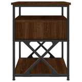 Bedside Cabinet Brown Oak 40x42x55 cm Engineered Wood