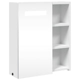 Bathroom Mirror Cabinet with LED Light White 45x13x52 cm