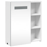 Bathroom Mirror Cabinet with LED Light White 45x13x52 cm