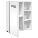 Bathroom Mirror Cabinet with LED Light White 45x13x52 cm