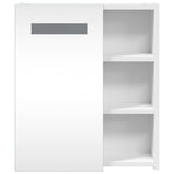 Bathroom Mirror Cabinet with LED Light White 45x13x52 cm