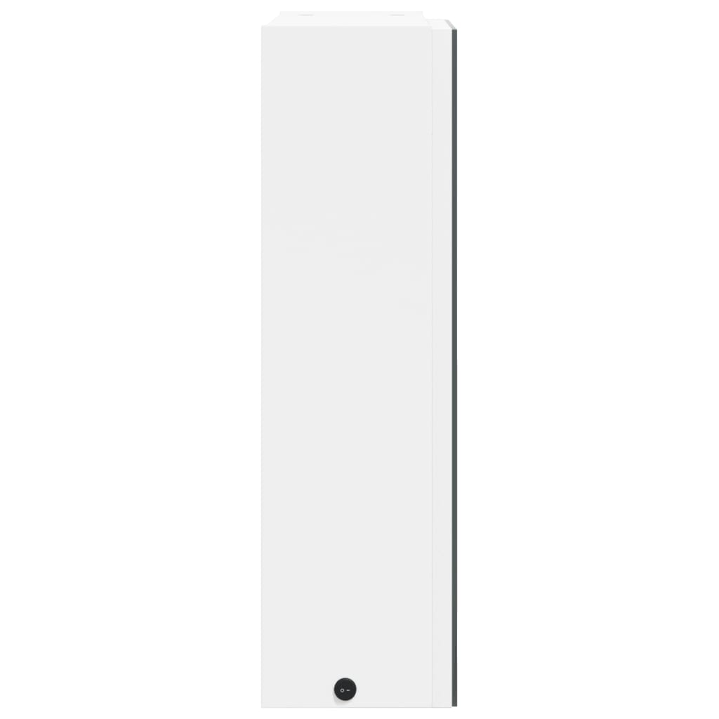 Bathroom Mirror Cabinet with LED Light White 45x13x52 cm