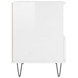 Bedside Cabinets 2 pcs High Gloss White 40x35x50 cm Engineered Wood