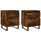 Bedside Cabinets 2 pcs Smoked Oak 40x35x50 cm Engineered Wood