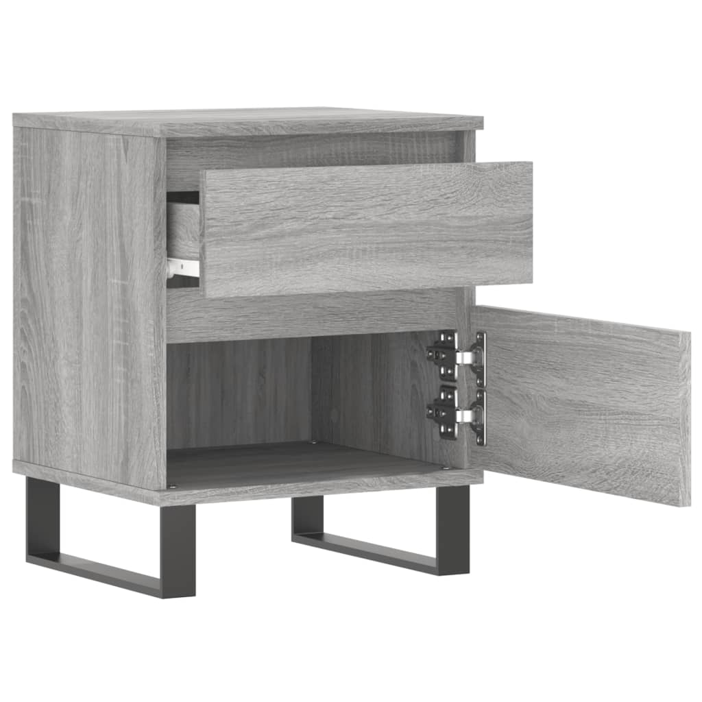 Bedside Cabinets 2 pcs Grey Sonoma 40x35x50 cm Engineered Wood