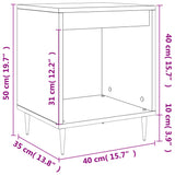 Bedside Cabinets 2 pcs White 40x35x50 cm Engineered Wood