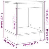 Bedside Cabinets 2 pcs Brown Oak 40x35x50 cm Engineered Wood