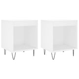 Bedside Cabinets 2 pcs White 40x35x50 cm Engineered Wood