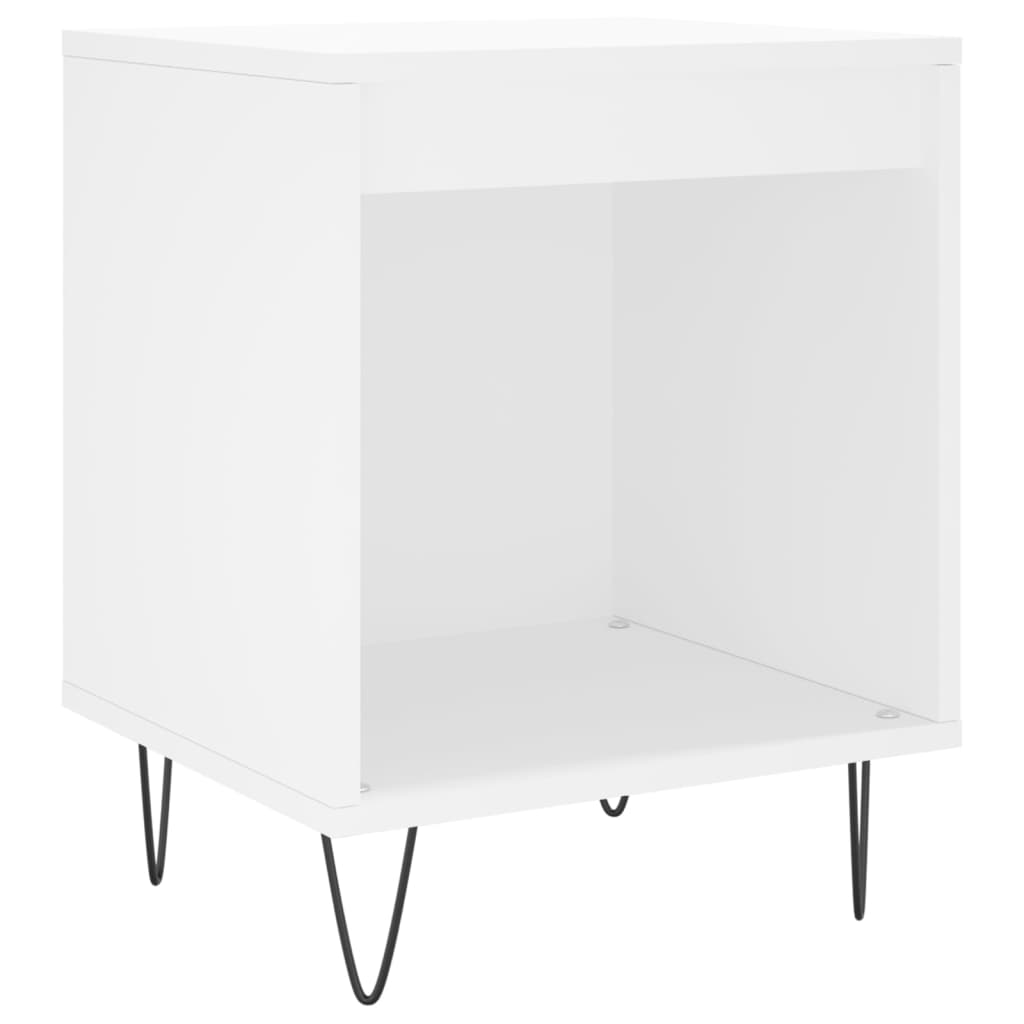 Bedside Cabinets 2 pcs White 40x35x50 cm Engineered Wood