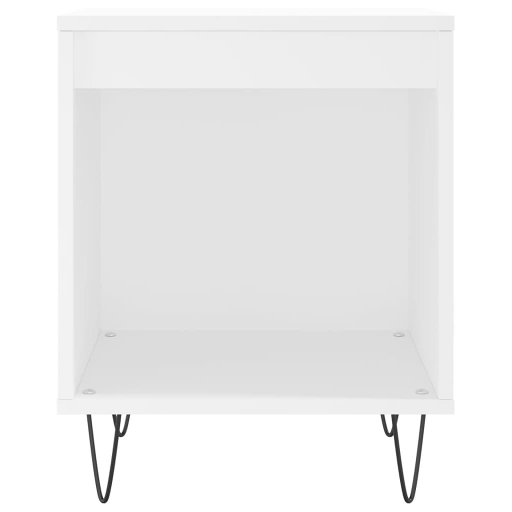 Bedside Cabinets 2 pcs White 40x35x50 cm Engineered Wood