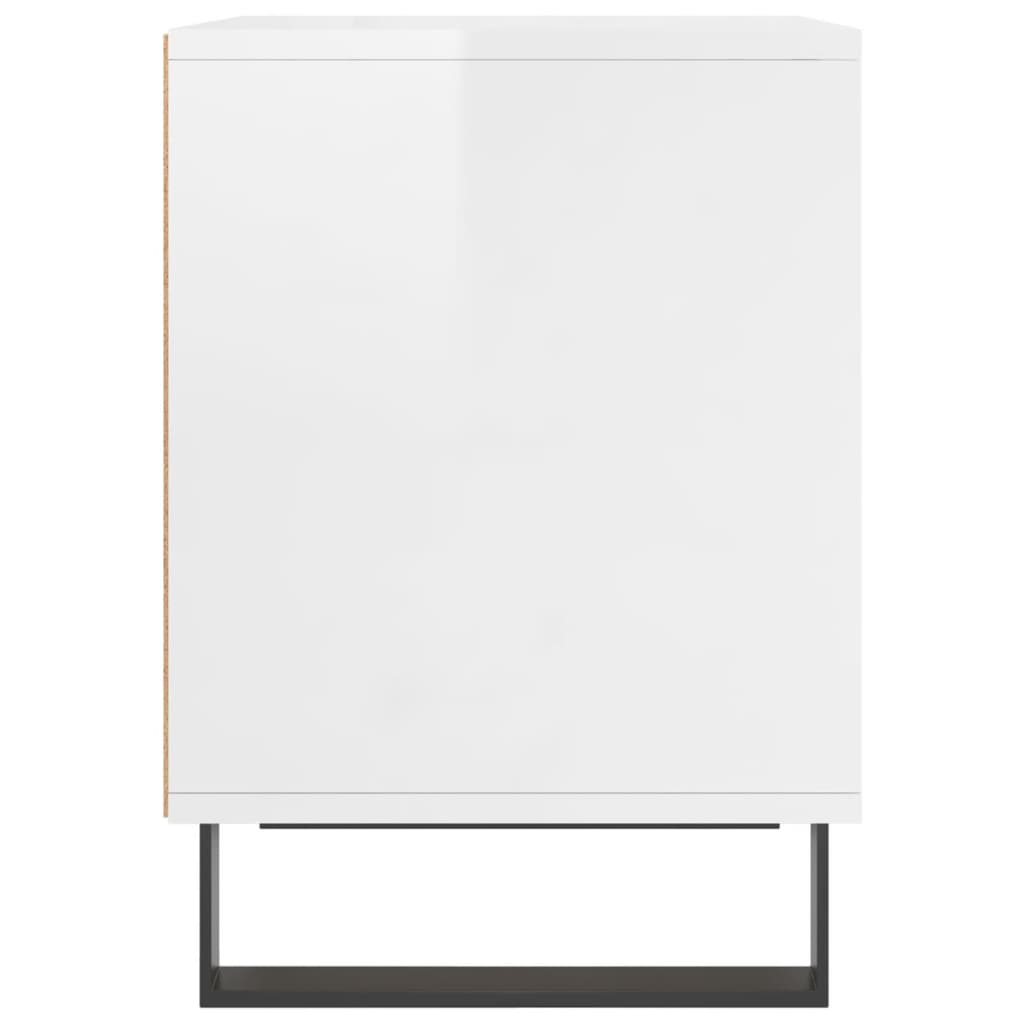 Bedside Cabinets 2 pcs High Gloss White 40x35x50 cm Engineered Wood