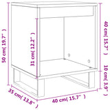 Bedside Cabinets 2 pcs High Gloss White 40x35x50 cm Engineered Wood