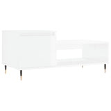 Coffee Table High Gloss White 100x50x45 cm Engineered Wood