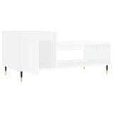 Coffee Table High Gloss White 100x50x45 cm Engineered Wood