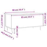 Coffee Table Grey Sonoma 90x44.5x45 cm Engineered Wood