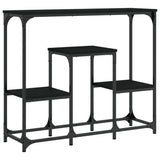 Console Table Black 89.5x28x76 cm Engineered Wood