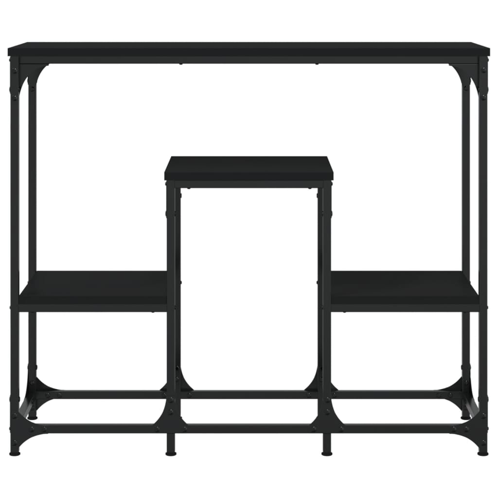 Console Table Black 89.5x28x76 cm Engineered Wood