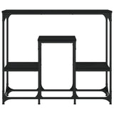 Console Table Black 89.5x28x76 cm Engineered Wood