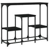 Console Table Black 89.5x28x76 cm Engineered Wood