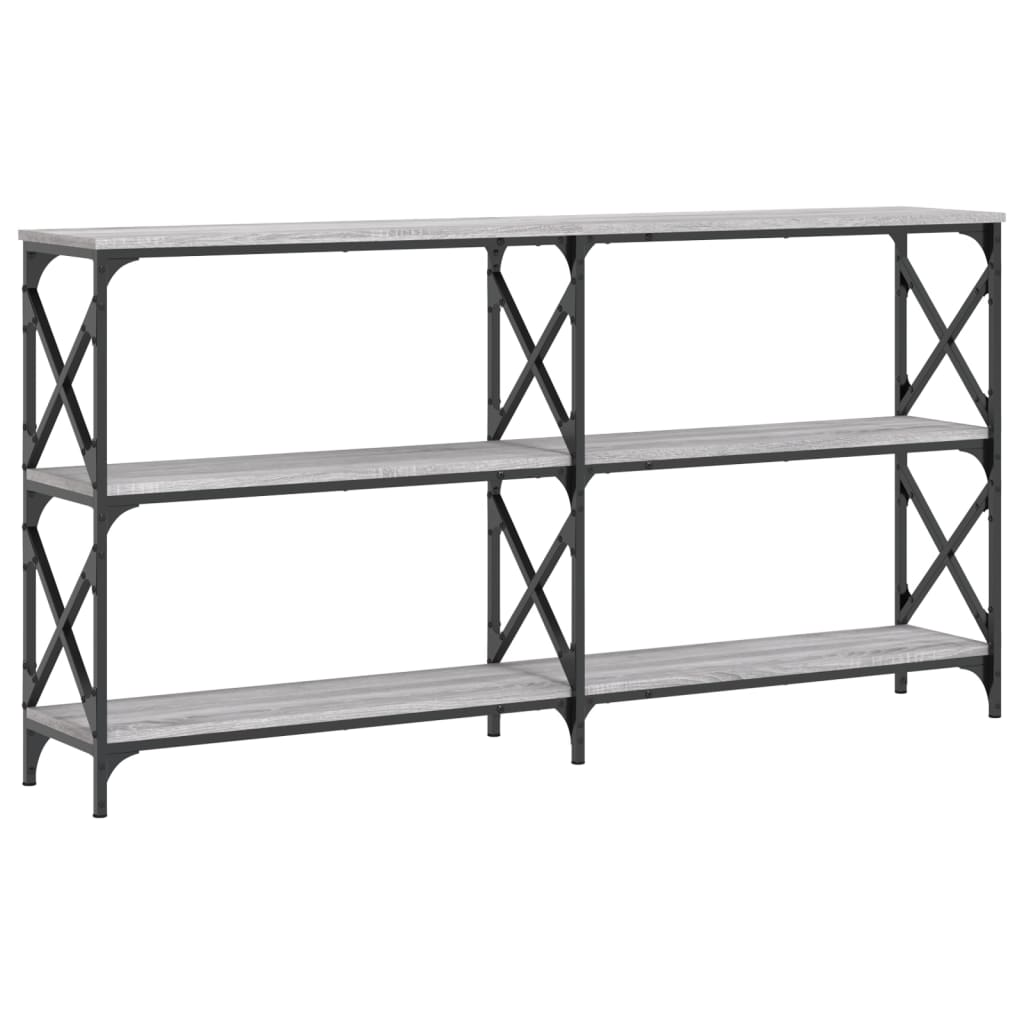 Console Table Grey Sonoma 156x28x80.5 cm Engineered Wood