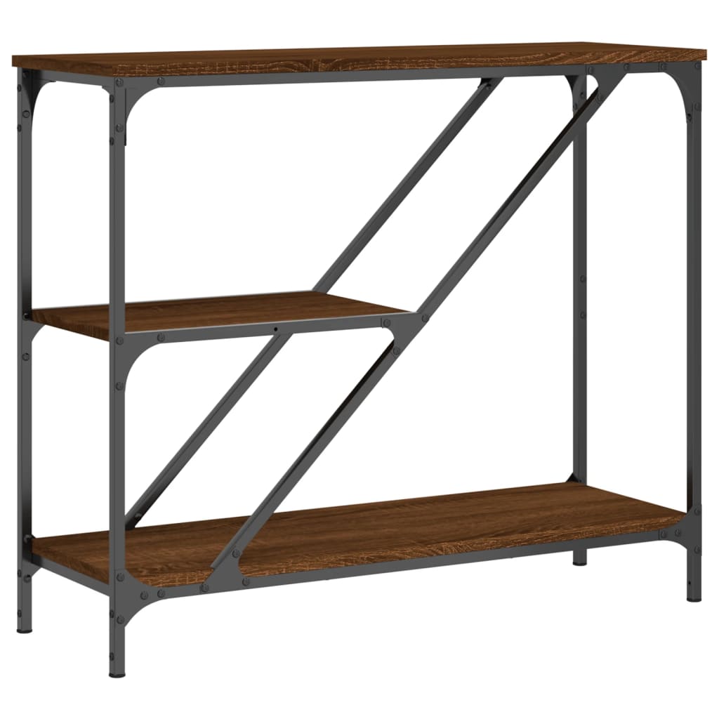 Console Table Brown Oak 88.5x30x75 cm Engineered Wood