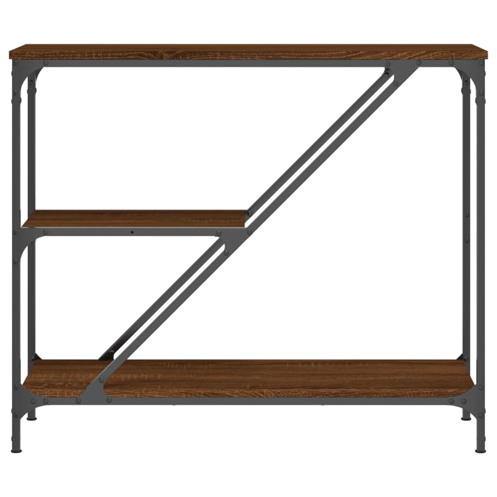 Console Table Brown Oak 88.5x30x75 cm Engineered Wood