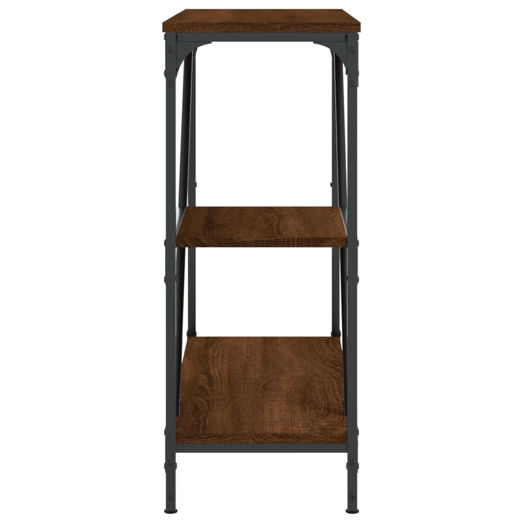 Console Table Brown Oak 88.5x30x75 cm Engineered Wood