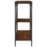 Console Table Brown Oak 88.5x30x75 cm Engineered Wood