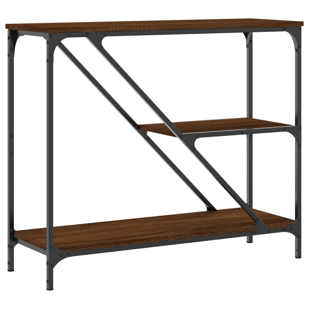 Console Table Brown Oak 88.5x30x75 cm Engineered Wood