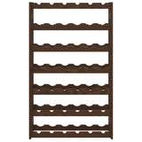 Wine Rack for 42 Bottles Brown Solid Wood Pine