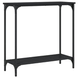 Console Table Black 75x30.5x75 cm Engineered Wood