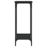 Console Table Black 75x30.5x75 cm Engineered Wood