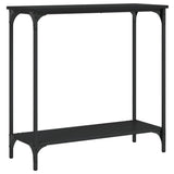 Console Table Black 75x30.5x75 cm Engineered Wood