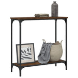 Console Table Brown Oak 75x30.5x75 cm Engineered Wood
