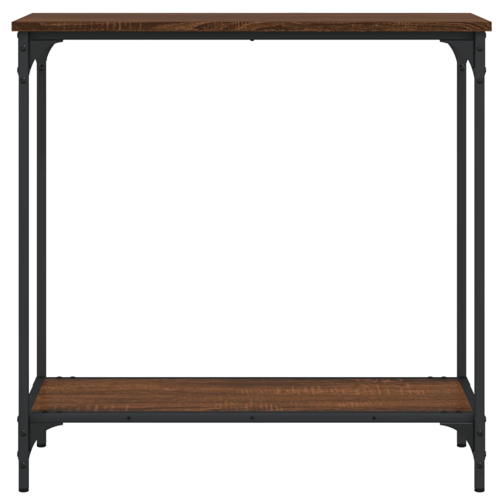 Console Table Brown Oak 75x30.5x75 cm Engineered Wood