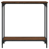 Console Table Brown Oak 75x30.5x75 cm Engineered Wood