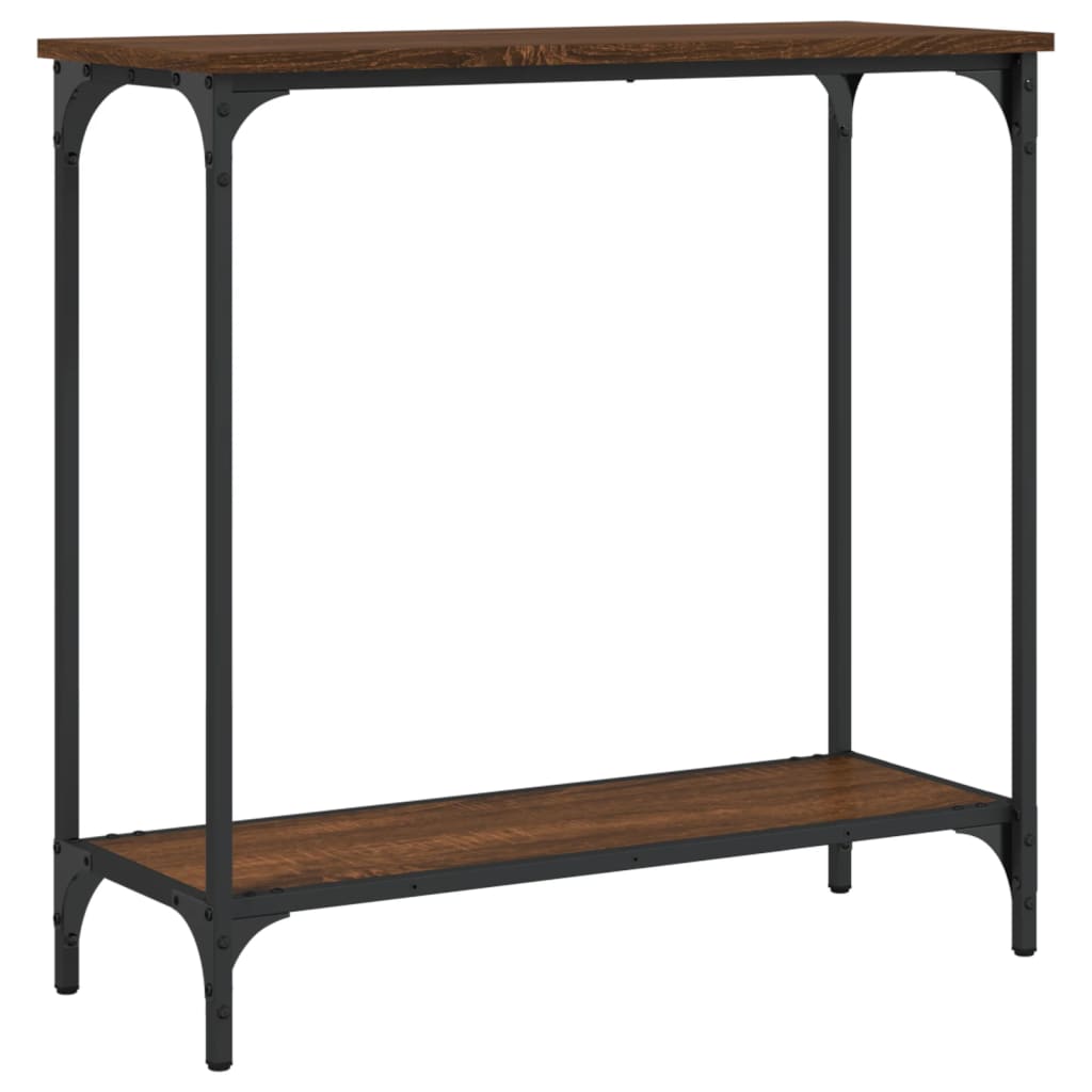 Console Table Brown Oak 75x30.5x75 cm Engineered Wood
