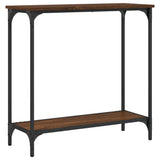 Console Table Brown Oak 75x30.5x75 cm Engineered Wood