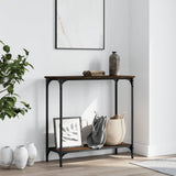Console Table Brown Oak 75x30.5x75 cm Engineered Wood