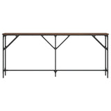 Console Table Brown Oak 180x23x75 cm Engineered Wood