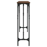 Console Table Brown Oak 180x23x75 cm Engineered Wood