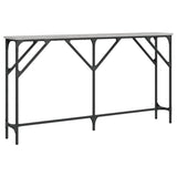 Console Table Grey Sonoma 140x23x75 cm Engineered Wood