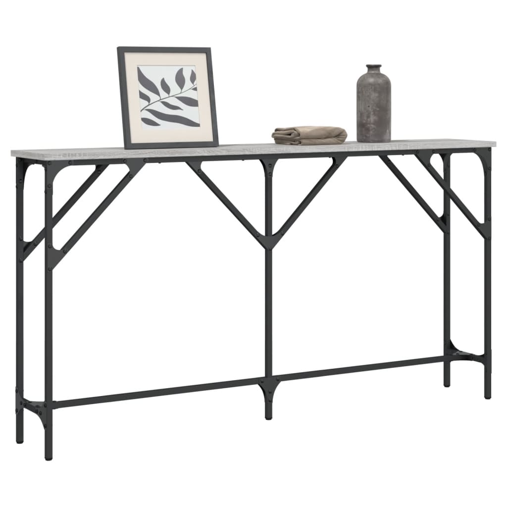 Console Table Grey Sonoma 140x23x75 cm Engineered Wood