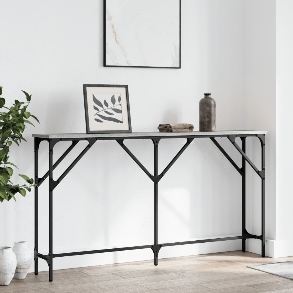 Console Table Grey Sonoma 140x23x75 cm Engineered Wood